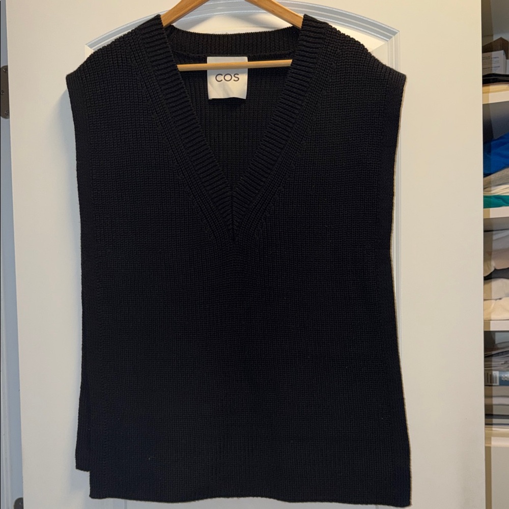 COS navy  V-Neck Women's Sweater